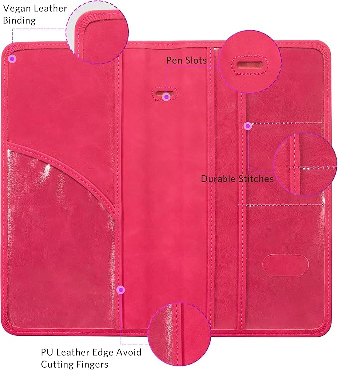 CoBak Car Registration and Insurance Holder - Vehicle Glove Box Car Organizer,Auto Truck Comparment Accessories Case with Magnetic Closure for Driver License,Cards