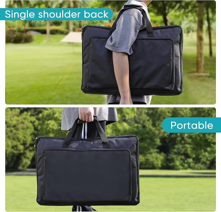 Starlink Gen 3 Satellite Travel Bag Outdoor Waterproof Portable Storage Bag (Suitable for Starlink Plate+Bracket/Cable) RV Camping Single Shoulder Backpack(Black)