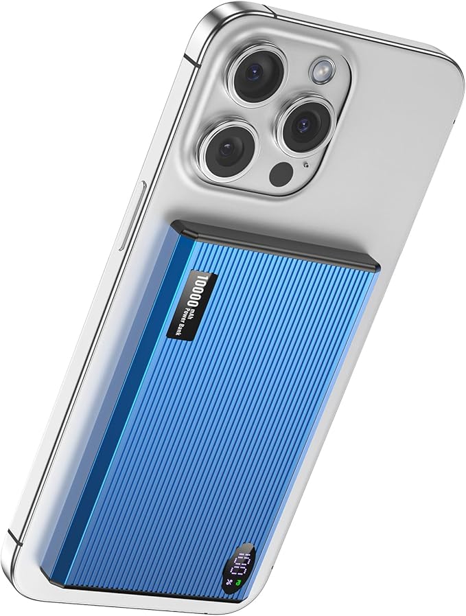 Portable Charger Power Bank, 10000mAh Wireless Charger iPhone with USB C to 20 W PD Fast Charging Cable, Mag-Safe Battery Pack Magnetic Charger for iPhone 17/16/15/14/13/12 Pro/Pro Max/Plus iPad