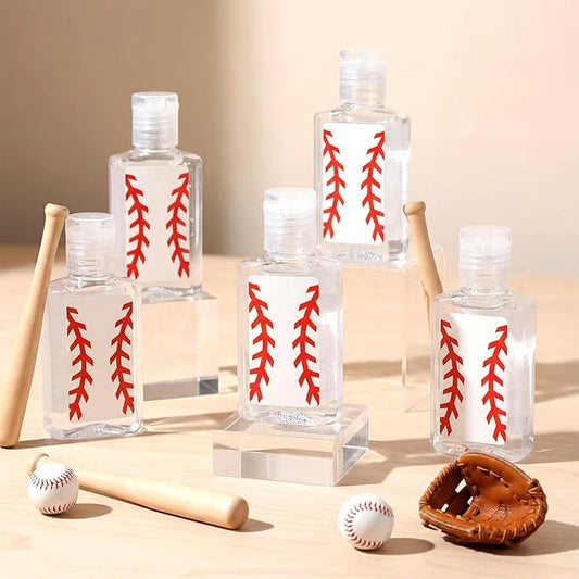 50 Pcs Baseball Party Favors - Mini Hand Sanitizer Baseball Team Gifts Bulk Travel Size for Senior Night Sports Theme Party Supplies Birthday Goodie Bags Stuff