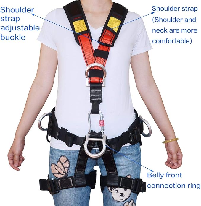 HeeJo Climbing, Rock Climbing, Safety seat belt for Rappelling Fire Rescuing Tree Climbing Gear
