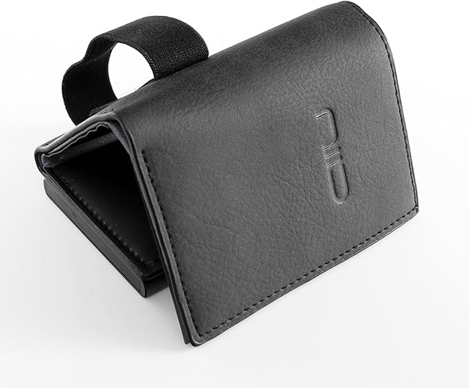 NIID Wallet for Men,Minimalist Front Pocket Wallet for Men - RFID Blocking Leather Bifold with Pop Up Card Holder, 2 ID Windows, Money Clip & Gift Box (Black)