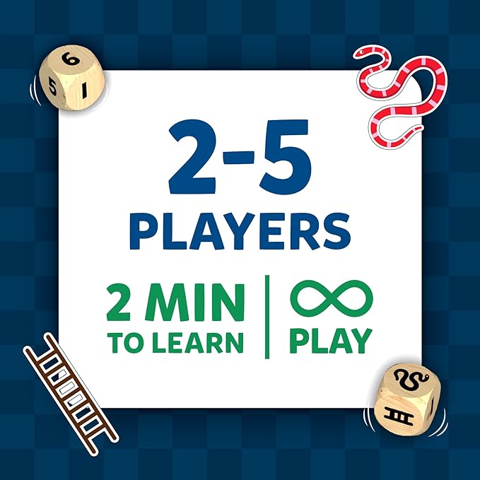 Skillmatics Snakes & Ladders - Magnetic & Customizable Board Game with a Twist, Classic Strategy Game for Family Game Night, Travel Toy & Gift for Boys, Girls, Teens & Adults, 2-5 Players