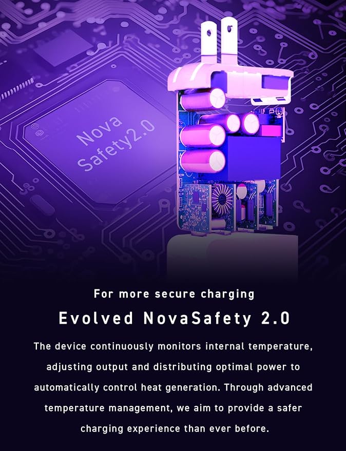 CIO 65W GaN Charger Block, Compact 4-Port Adapter with 3 USB-C Ports & 1 USB-A, Max 67W USBC Fast-Charging Multi-Device Wall Charger Block for Laptop/Phone/Tablet, NovaPort Quad II 67W3C1A (Black)