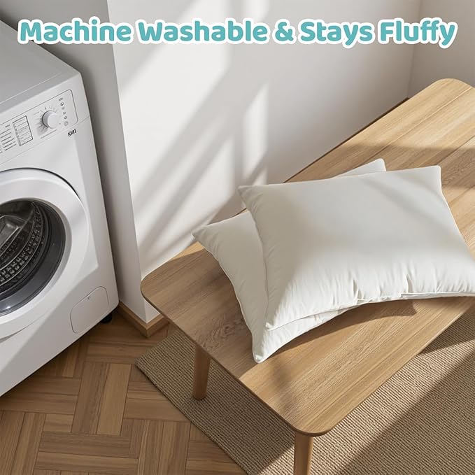 LOFE Organic Kids Pillow with Pillowcase - 16x22 Toddler Pillow with 100% Organic Cotton Shell, 2 Pack Adjustable Loft Youth Pillow, Machine Washable Organic plilow, Soft, Perfect for Kids&Youth