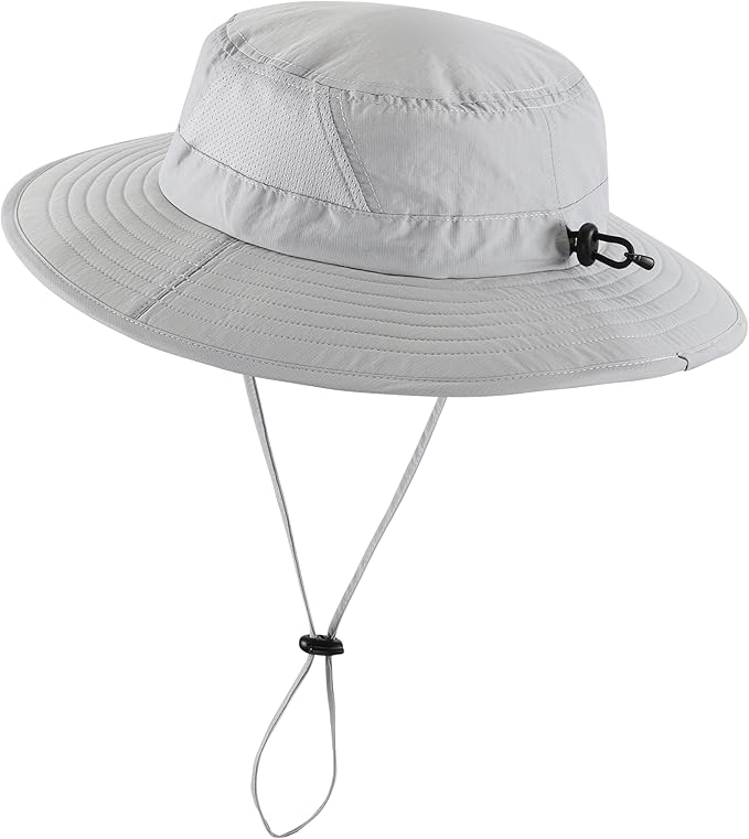 Connectyle Outdoor UPF50+ Men's Sun Hat Foldable Wide Brim Bucket Hat for Fishing Hiking Gardening Breathable Safari Hat