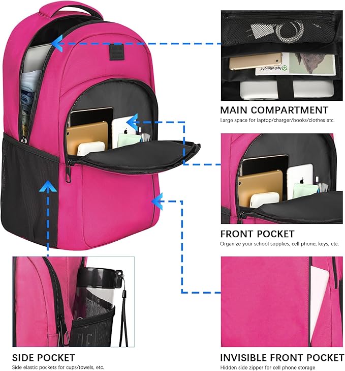 LARIPOP Extra Large Backpack,17.3 Inch Business Laptop backpack for Men Women with USB Charging Port,Water-Resistant Laptopack Weekender Daypack for Work College Computer