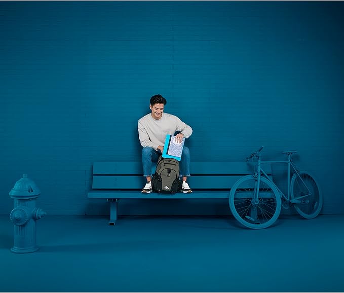 High Sierra Loop-Backpack, Travel, or Work Bookbag with tablet-sleeve, Olive, One Size