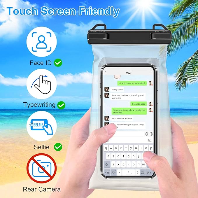 Large Capacity Waterproof Phone Pouch Floating, Waterproof Bag Case for iPhone 15 14 Pro Max 13 12 11 X XR 8 Plus Samsung Up to 6.9'', IPX8 Water Proof Phone Dry Bag for Boating Swimming Kayaking