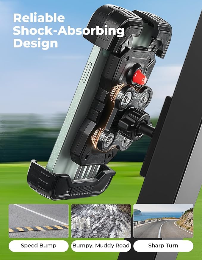 KEMIMOTO Golf Cart Phone Holder, Magnetic Tractor Phone Holder Mount Compatible with EZGO Club Car, Golf Cart Phone Caddy for iPhone/Galaxy/Google Pixel, 360° Rotatable with Vibration Dampening