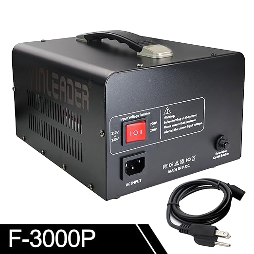 Yinleader 3000 Watt Voltage Converter Transformer Step Up 110V to 220V or Step Down 220V to 110V Power Converter Adapter for use in The United States for European and Asian Household appliances
