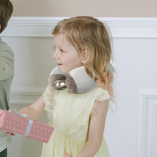 Niuniu Daddy Sloth Kids Neck Pillow for Traveling, 100% Memory Foam Soft Travel Pillow, Airplane Travel Road Trip Essential for Children, Neck Support, Stop Head from Falling Forward for Sleeping