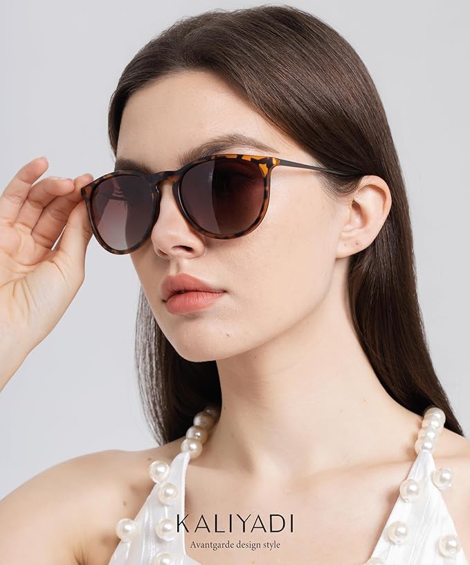 KALIYADI Sunglasses Womens Polarized Womens-Sunglasses: Trendy Sun Glasses with UV400 Retro Style for Party Beach Shopping