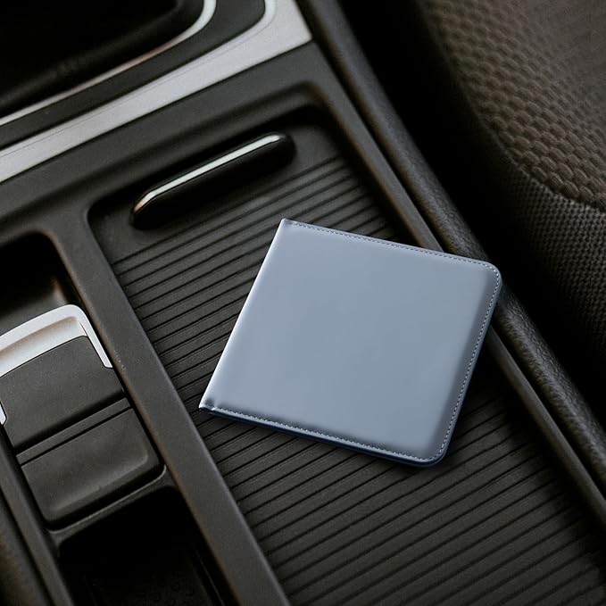 CoBak Car Registration and Insurance Holder - Men and Women Small Lightweight Vehicle Glove Box Car Organizer, Auto Truck Comparment Accessories Case for Essential Document, Driver License (Lavender)