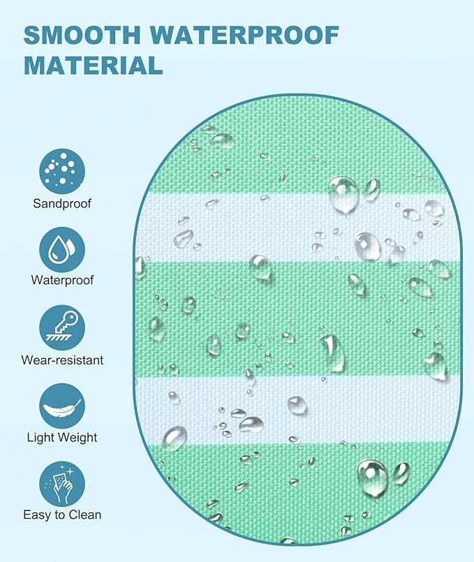 Extra Large Beach Bag Waterproof Beach Totes Bags for Women, Lightweight Foldable Pool Bag with Zipper Wet Compartment