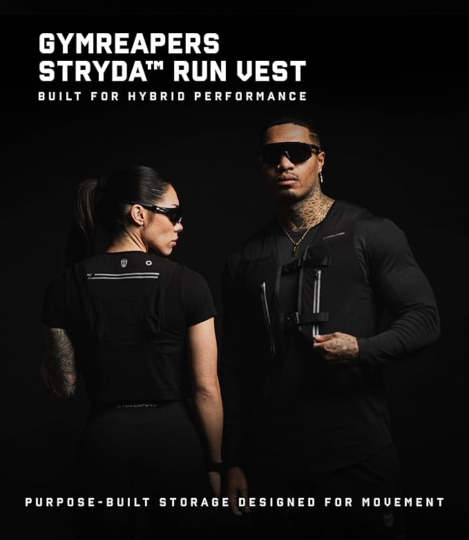 Gymreapers Stryda Run Vest for Women & Men Lightweight Breathable Hydration Backpack for Marathon, Trail Race, Jogging, Cycling & Hiking Zippered Pockets for Running Accessories