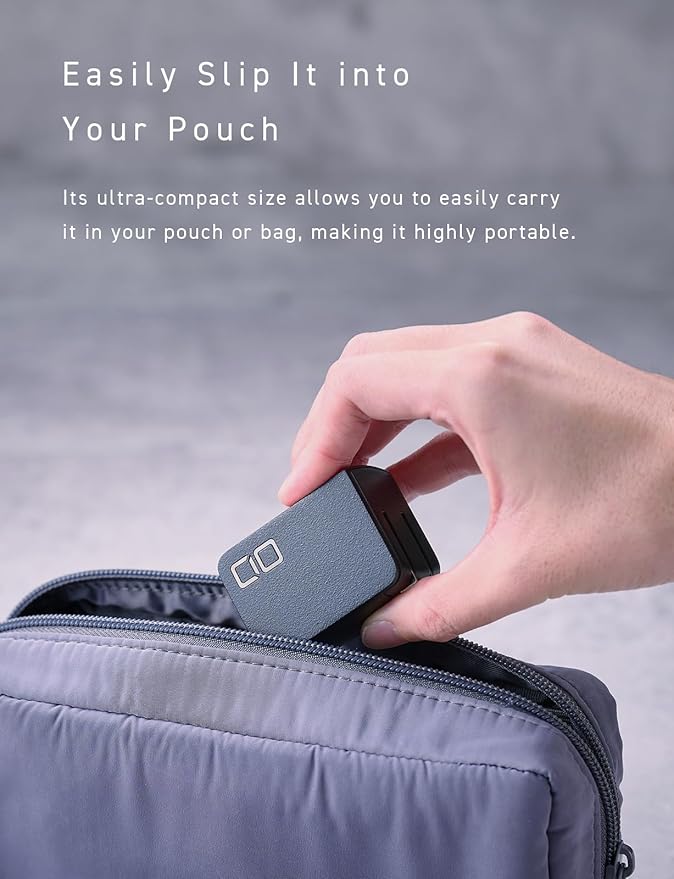 CIO 65W USB C Charger Block, Max 67W GaN Fast Charging Brick w/Dual Type-C Ports & Type-A, USBC Adapter, Multi Travel Charger Block, NovaPort Trio II 2C1A (Black)