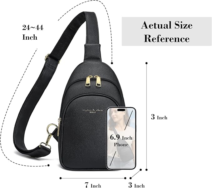 INICAT Crossbody Sling Bags Fanny Packs Valentine's Day Gifts Vegan Leather Travel Vacation Essentials Purses Women