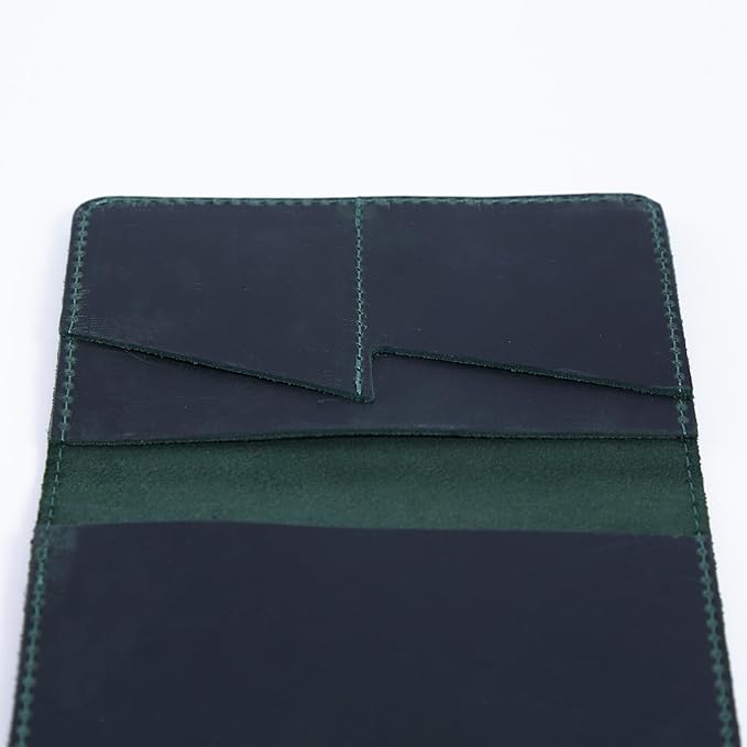 INCARNE Passport Cover - Travel Passport Wallet - Leather Passport Holder for Men Women Family with Card Slots & Note Compartmen - Sleeve Protector - Genuine Leather - Vintage Green