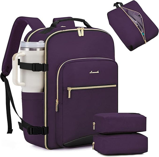 LOVEVOOK 50L Large Travel Backpack for Women Men Fits 17 Inch Laptop, Carry on Backpack for Traveling on Airplane, Personal Item Bag Airline Approved, Business Causal Weekender Backpacks