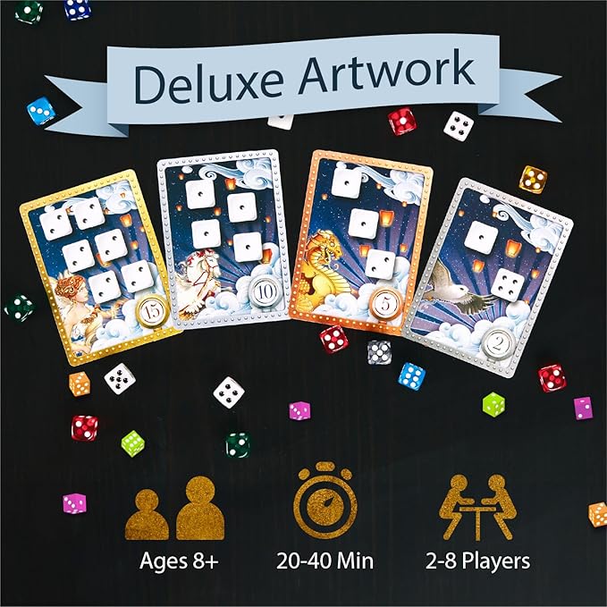 Calliope Roll for It! Deluxe Edition – Fast Dice Rolling Game of Luck & Strategy for 2–8 Players Ages 8+ | Quick Family Board Game Night Fun in Travel Tin