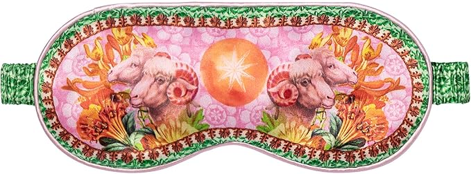 slip Pure Silk Sleep Mask - 100% Pure 22 Momme Mulberry Silk Eye Mask - Comfortable Sleeping Mask with Elastic Band, Zodiac Collection: Aries
