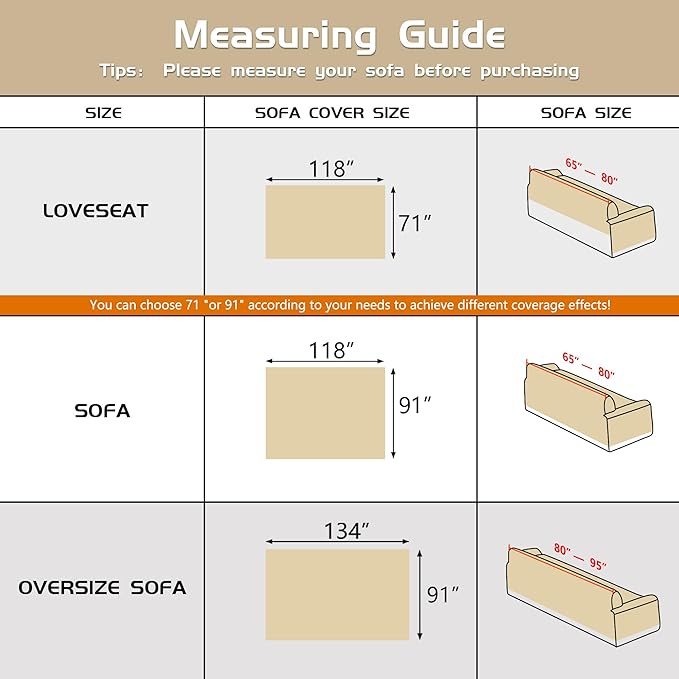 MEETSKY Couch Cover for 3 Cushion Cat Scratch Furniture Protector Anti-Slip Sofa Sectional Covers L Shape Couch Covers for Dogs Soft Sofa Throw Blanket Couch Slipcover for Pets Kids, 91x134, White
