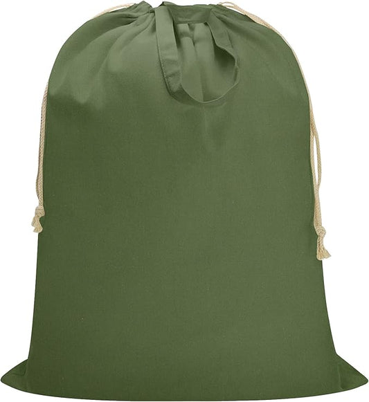 Canvas Laundry Bag 33"x 35", Thick Cotton Laundry Bag with Handles & Drawstring, Extra Large Heavy Duty Washable Basket Liner Hamper Liner Canvas Storage Sack (XL ArmyGreen)