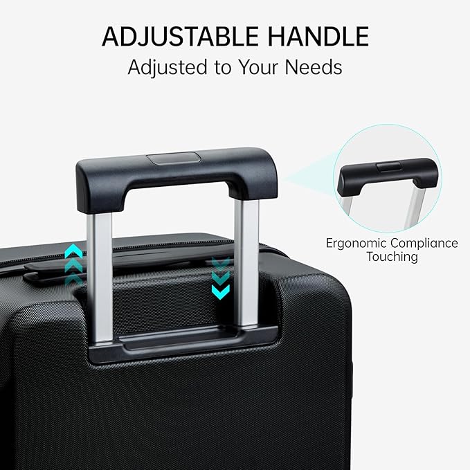 MILADA 20 inch Carry On Luggage 22x14x9 Airline Approved With Wheels Carry On Suitcase Travel Luggage With TSA Approved Carry On Luggage Carry On Bag Hard Shell Suitcases,Bamboo Green