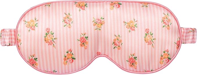 slip Petal Contour Sleep Mask | Pure Silk, 100% Mulberry Silk | Contoured Design for Optimal Light Blocking & Comfort | Soft, Gentle on Skin, Adjustable Strap for Perfect Fit | Ideal for Restful Sleep