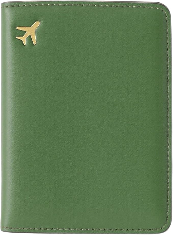 PU Leather Passport Holder Covers Case, Waterproof Rfid Blocking Travel Wallet Passport Holder(Olive Drab)