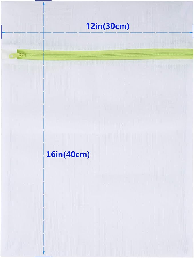 Mesh Laundry Bags 6-Pack Medium 16 x 12 Inch Laundry Wash Bag Colorful Zipper for Delicates, Blouse, Hosiery, Stocking, Underwear, Bra Lingerie, Sweater, Travel Storage Bag