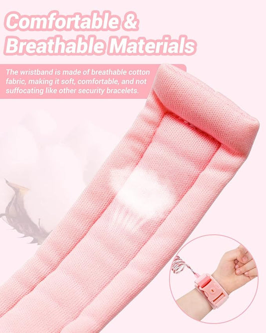 Dr.meter Anti Lost Wrist Link, 2 Pack Toddler Safety Leash with Key Lock, Reflective Child Walking Harness - Dual 8.2ft Length Pink & Green Kids Leash for Boys and Girls Outdoor Essencial