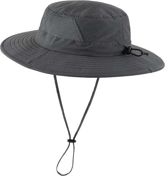 Connectyle Outdoor UPF50+ Men's Sun Hat Foldable Wide Brim Bucket Hat for Fishing Hiking Gardening Breathable Safari Hat