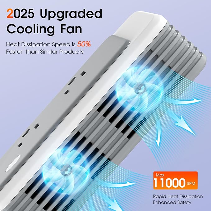 220V to 110V Voltage Converter US to Europe for Curling Iron and Hair Straighteners, Power Converter for European Travel Plug Adapter with 2 USB A & 2 USB C Ports (Type C-Europe)