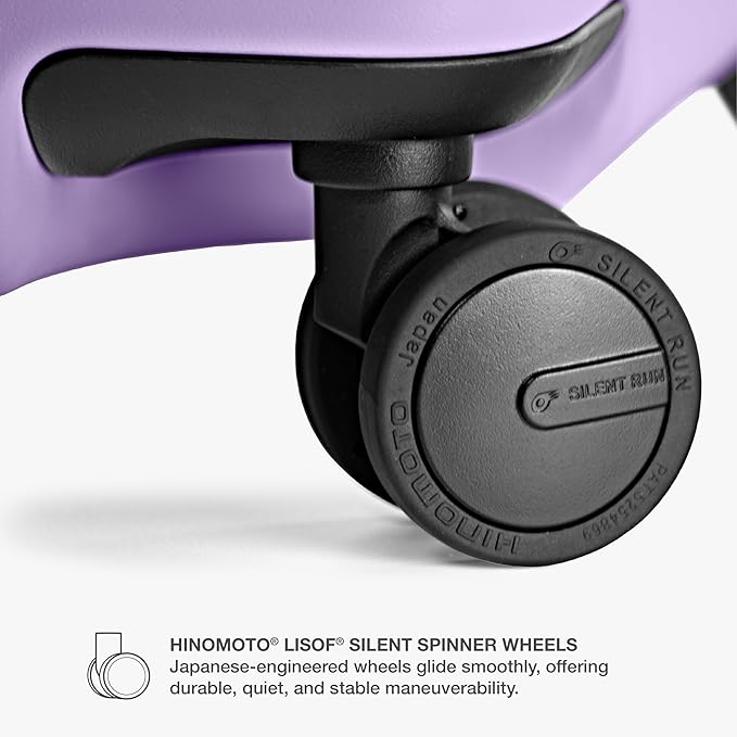 Traveler's Choice Markham Hardside Expandable Luggage with Double Spinner Wheels, Carry-On 21-Inch Suitcase, Purple