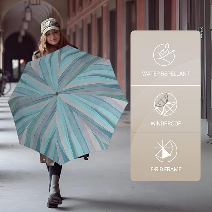 Knirps A.200 Medium Duomatic Windproof Umbrella for Adults – Automatic Open Close 38.5" Canopy, Travel Case Included