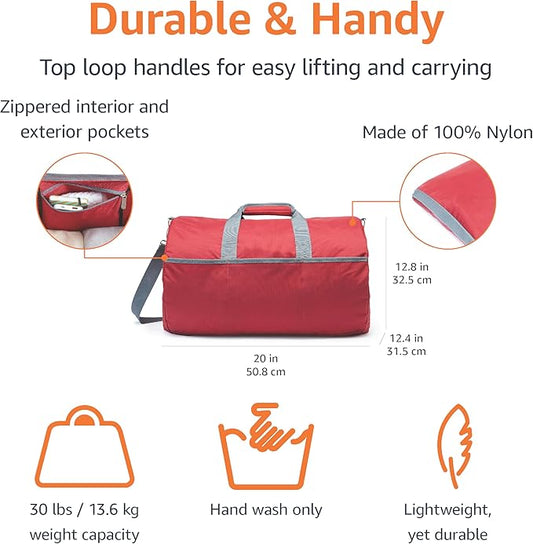 Amazon Essentials-duffel bag 20 inches Red