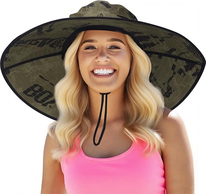 Super Wide Brim Fishing Hat for Men and Women,UPF50+ Waterproof Bucket Hat for Fishing, Hiking, Camping