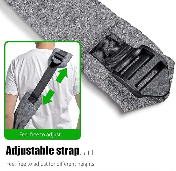 AOFOOK Dog Cat Sling Carrier Adjustable Padded Shoulder Strap with Mesh Pocket for Outdoor Travel (Grey, L - 8 to 15 lbs)