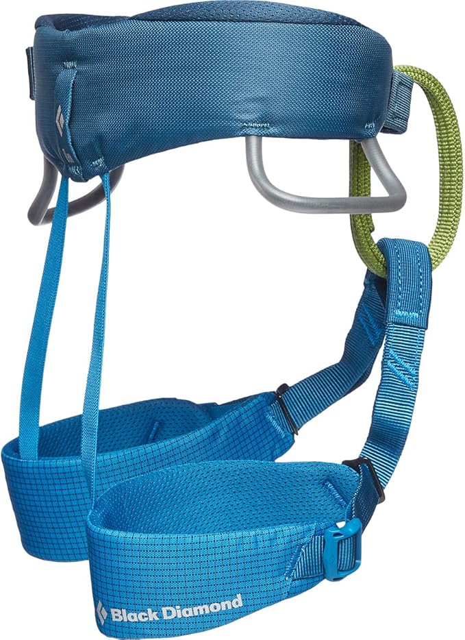 BLACK DIAMOND Kids’ Momentum Rock Climbing Harness | Adjustable Waist & Leg Loops | For Indoor & Outdoor Climbing