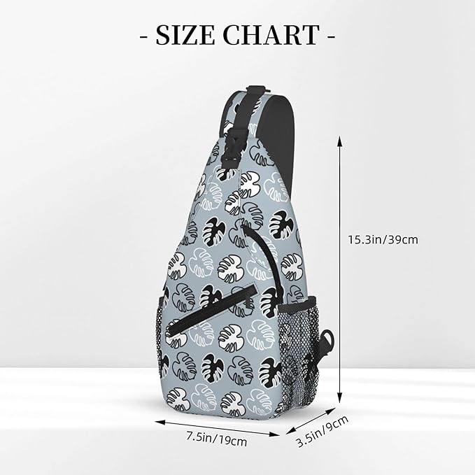 Hawaii Tropical Palm Sling Backpack Crossbody Bag Casual Chest Bags Travel Hiking Daypack Shoulder Bag for Women Men
