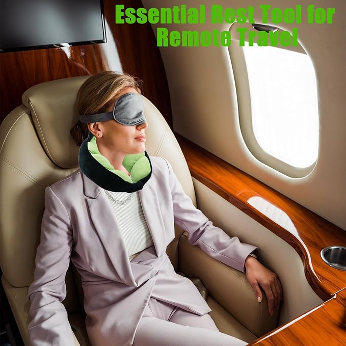 Travel Pillow for Kids & Adults Car Neck Pillow Memory Cotton U-Shaped Neck Pillow Soft Head Support Travel Accessories for Airplane Car Train Bus