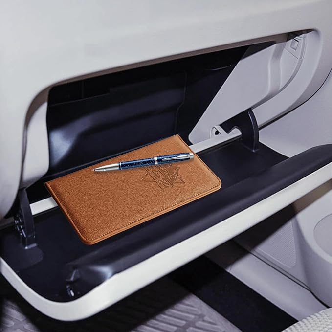 CoBak Car Registration and Insurance Holder - Vehicle Glove Box Car Organizer,Auto Truck Comparment Accessories Case with Magnetic Closure for Driver License,Cards