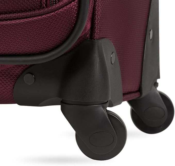 SwissGear Sion Softside Expandable Luggage, Merlot, Checked-Medium 25-Inch