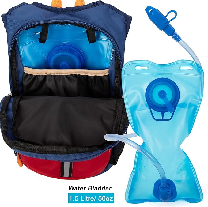 Ivygreen Kids Hydration Backpack, Hiking Backpack for Boys or Girls with 1.5L Water Bladder