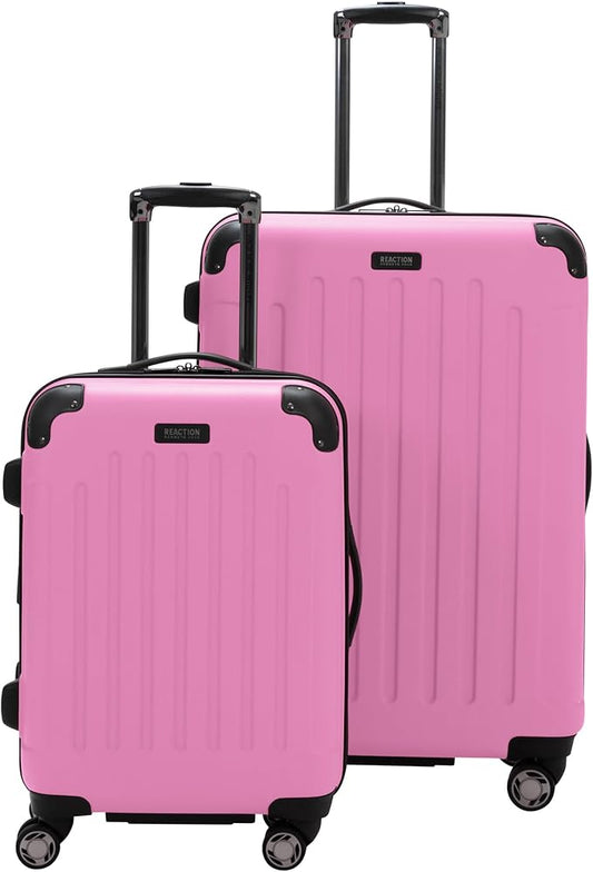 Kenneth Cole REACTION Renegade Luggage Expandable 8-Wheel Spinner Lightweight Hardside Suitcase, Watermelon, 2-Piece Set (20"/28")