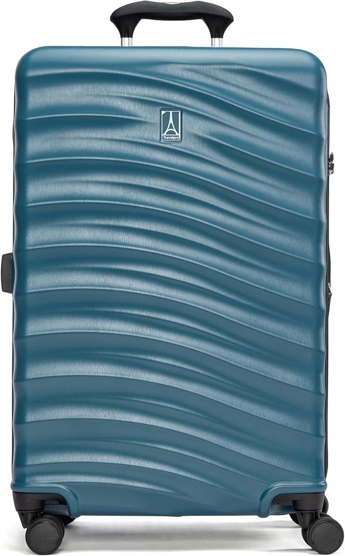 Travelpro Maxlite Air V2 Hardside Expandable Checked Luggage, 8 Spinner Wheels, Lightweight Hard Shell Suitcase, TSA lock, Teal, Checked Medium 25-Inch