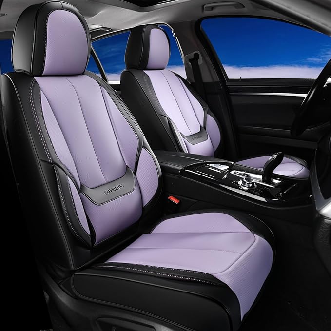 Coverado Seat Covers, Car Seat Covers Front Seats, Car Seat Cover, Car Seat Protector Waterproof, Car Seat Cushion Nappa Leather, Seat Covers Carseat Cover Universal Fit for Most Cars