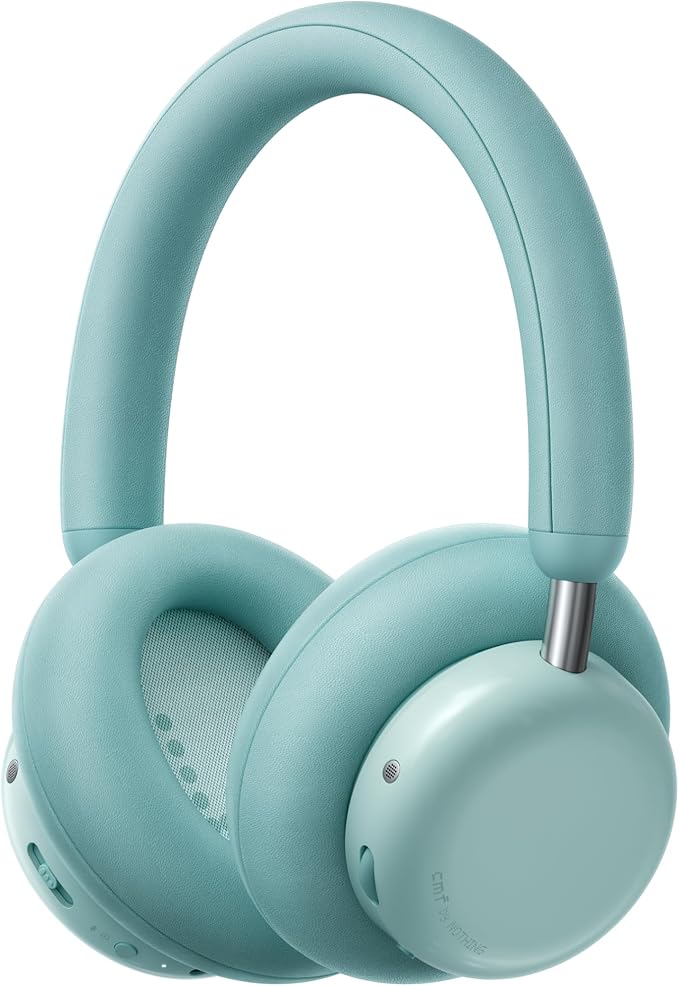 CMF by Nothing Headphone Pro Active Noise Canceling Wireless Headphones Bluetooth 5.4 Over The Ear Headset, 50H ANC Playtime, Bass&Treble Slider, Custom EQ&Spatial Audio, Hi-Res LDAC, Light Green